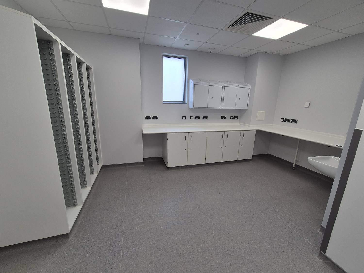 Storage room with racking and worktop